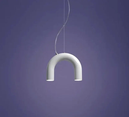 Modern white LED arch chandelier pendant light for dining rooms on Tampa Home & Garden Store