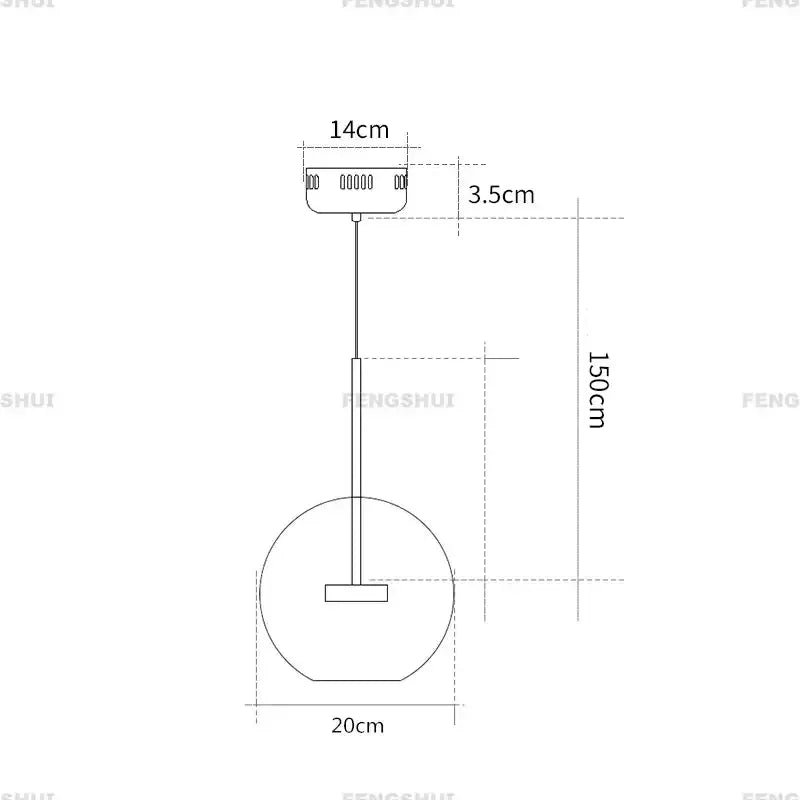 Decorbites modern geometric 25 globe LED bubble chandelier hanging light with 20cm globe on Tampa Home & Garden Store