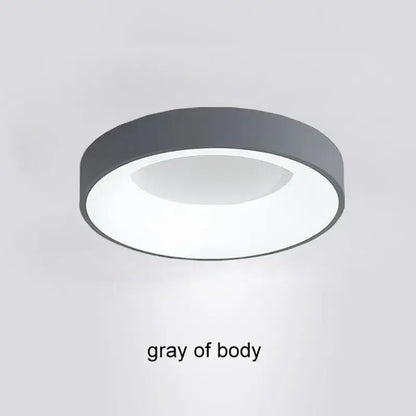 White Nordic Ceiling Light flush mount with gray rim and frosted diffuser Decorbites on Tampa Home & Garden Store