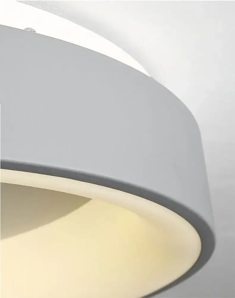 White Nordic Ceiling Light flush mount with gray metal housing Decorbites on Tampa Home & Garden Store