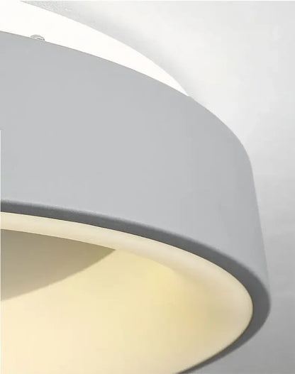 White Nordic Ceiling Light flush mount with gray metal housing Decorbites on Tampa Home & Garden Store