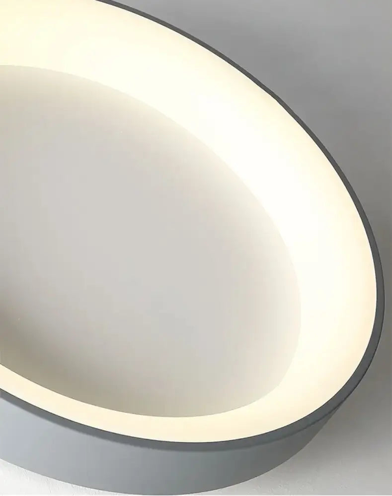 White Nordic Ceiling Light round flush-mount with halo ring in white finish by Decorbites on Tampa Home & Garden Store