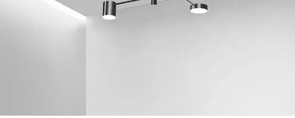 Gold Black Minimalist Chandelier by Decorbites with slim ceiling bar and two white shades on Tampa Home & Garden Store
