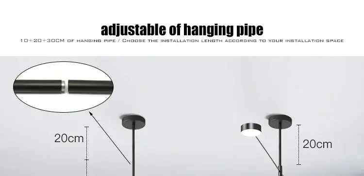 Gold Black Minimalist Chandeliers by Decorbites, two fixtures with adjustable hanging pipes on Tampa Home & Garden Store