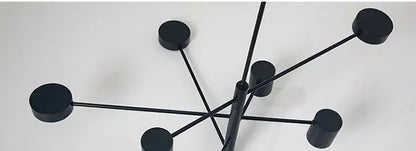 Gold Black Minimalist Chandelier by Decorbites with black metal starburst arms on Tampa Home & Garden Store