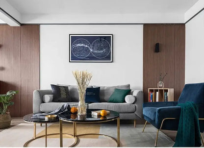 Gold Black Minimalist Chandelier by Decorbites, modern living room lighting on Tampa Home & Garden Store