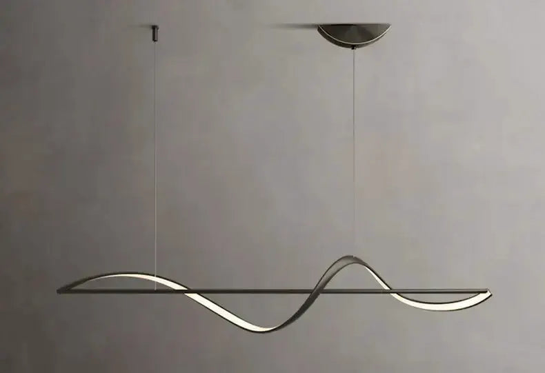 Chandelier modern gold curved LED dining pendant by Decorbites on Tampa Home & Garden Store