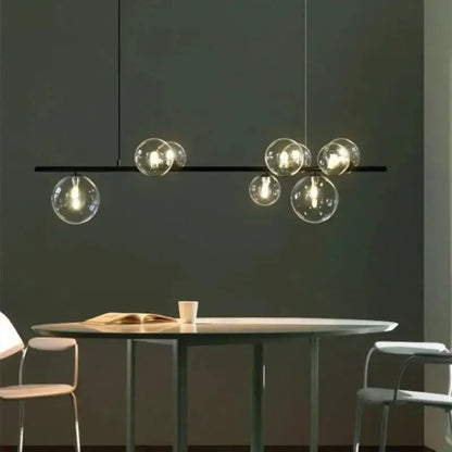 Chandelier modern black clear glass bubble LED with multiple bulbs Decorbites on Tampa Home & Garden Store