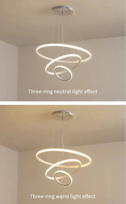 Modern Black Spiral LED Pendant Lamp for Dining