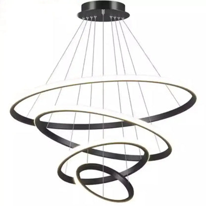 Modern Black Spiral LED Pendant Lamp for Dining