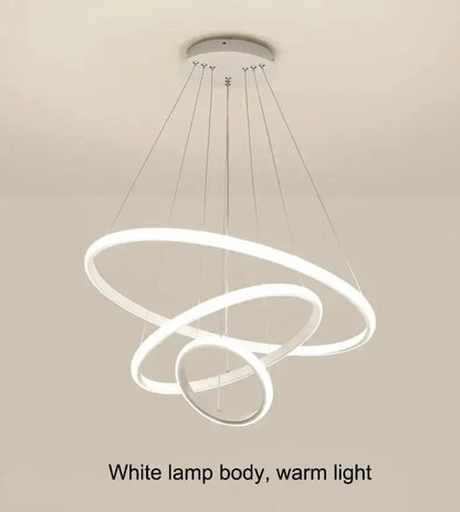 Modern Black Spiral LED Pendant Lamp for Dining