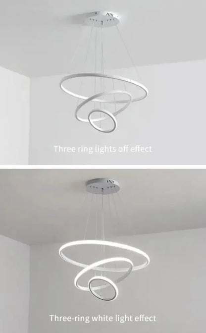 Modern Black Spiral LED Pendant Lamp for Dining