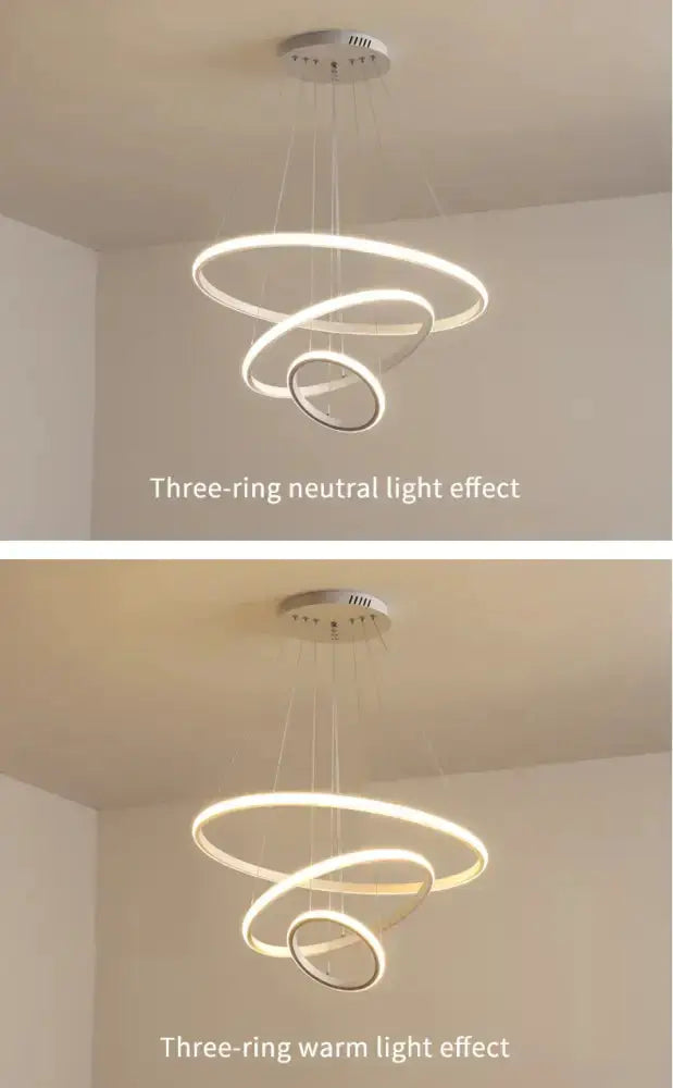 Modern Gold Spiral LED Pendant Lamp for Dining