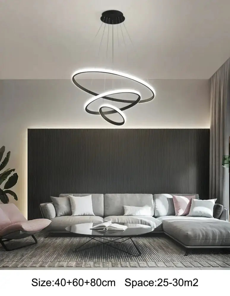 Modern Gold Spiral LED Pendant Lamp for Dining