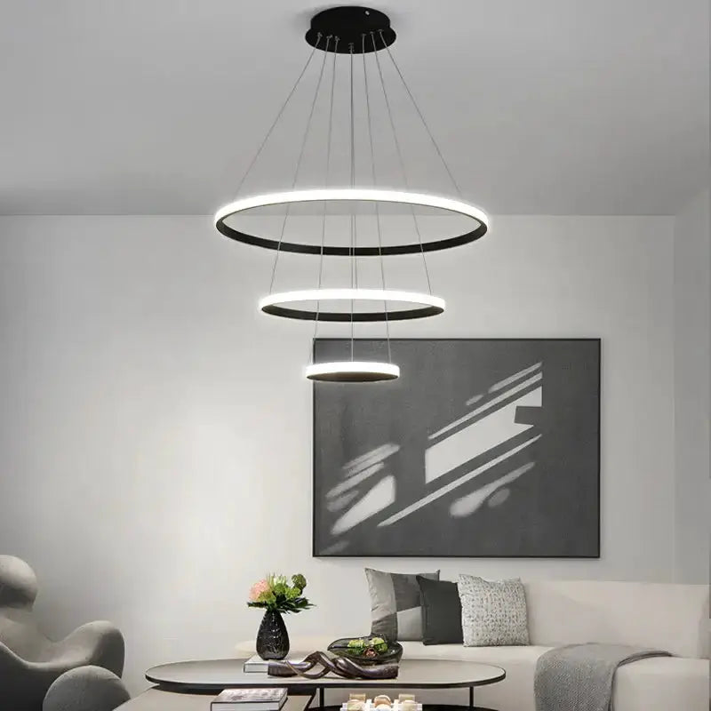 Modern Gold Spiral LED Pendant Lamp for Dining