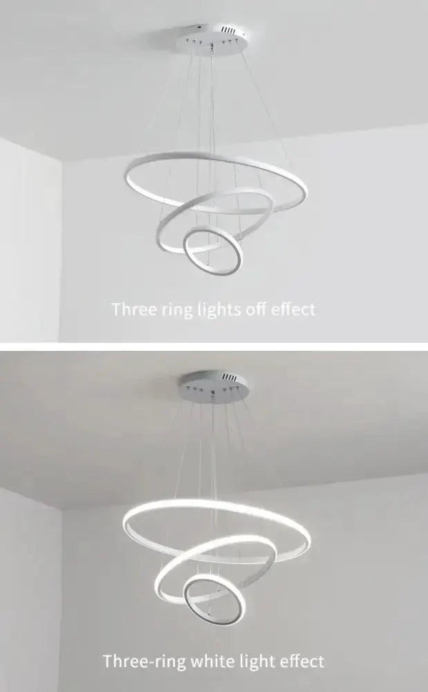 Modern Gold Spiral LED Pendant Lamp for Dining