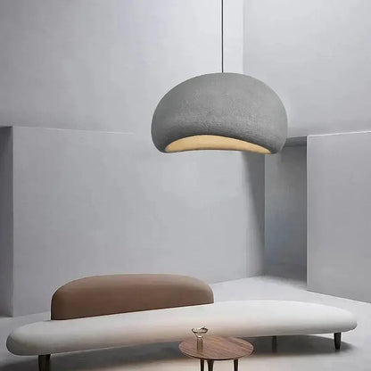 Decorbites modern gray and yellow dome pendant light for dining room warm light on Tampa Home & Garden Store