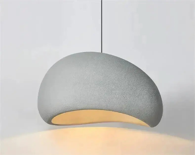 Dome pendant light gray exterior with warm yellow interior by Decorbites for dining room on Tampa Home & Garden Store