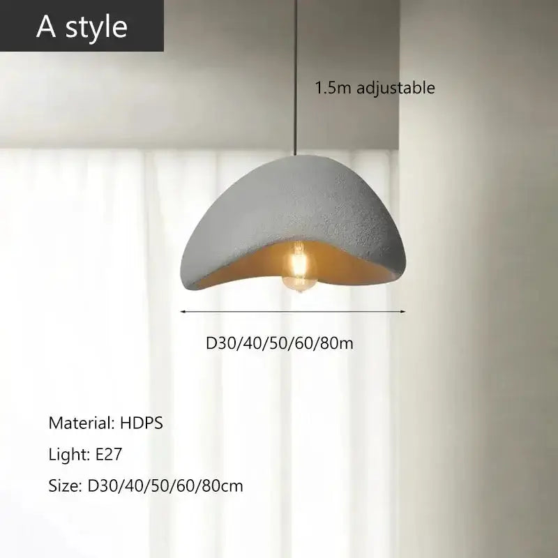 Decorbites modern gray and yellow dome pendant light for dining room with 1.5m adjustable cord on Tampa Home & Garden Store