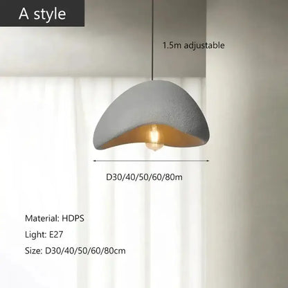 Decorbites modern gray and yellow dome pendant light for dining room with 1.5m adjustable cord on Tampa Home & Garden Store