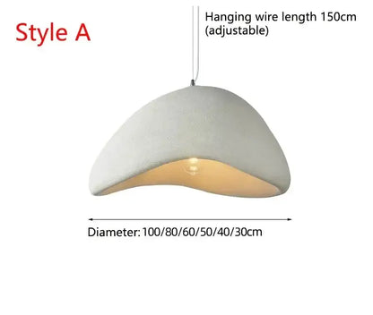 Dome pendant light gray and yellow by Decorbites for dining room, modern chandelier on Tampa Home & Garden Store