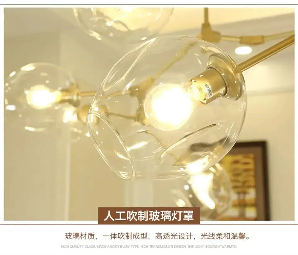 Modern Nordic Cognac Pendant Lamp for Dining Room