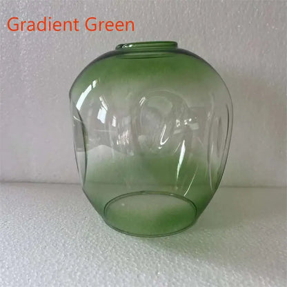 Gold Lustre Glass Chandelier component in gradient green glass with a rounded bulbous shape on Tampa Home & Garden Store