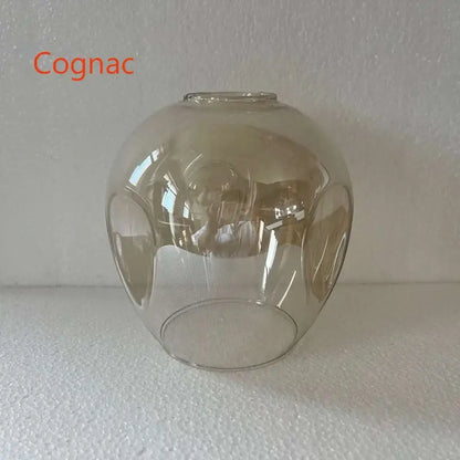 Decorbites Gold Lustre Glass Chandelier globe, clear glass bulbous shade on Tampa Home & Garden Store