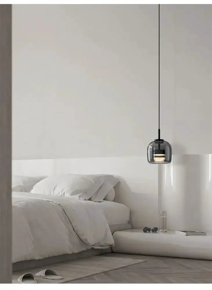 Amber Nordic Glass Pendant Lamp for Kitchen