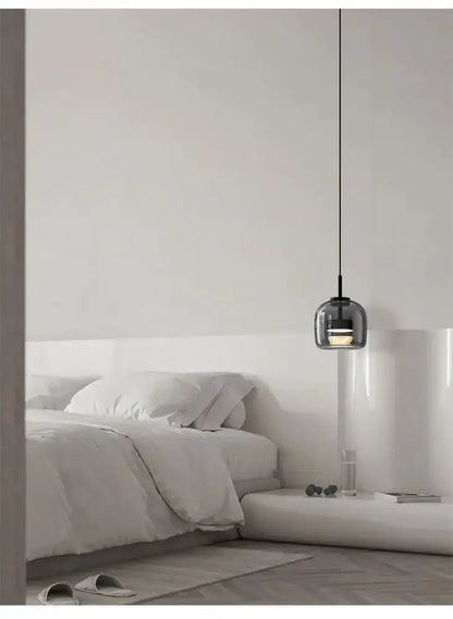 Amber Nordic Glass Pendant Lamp for Kitchen