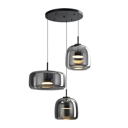 Amber Nordic Glass Pendant Lamp for Kitchen