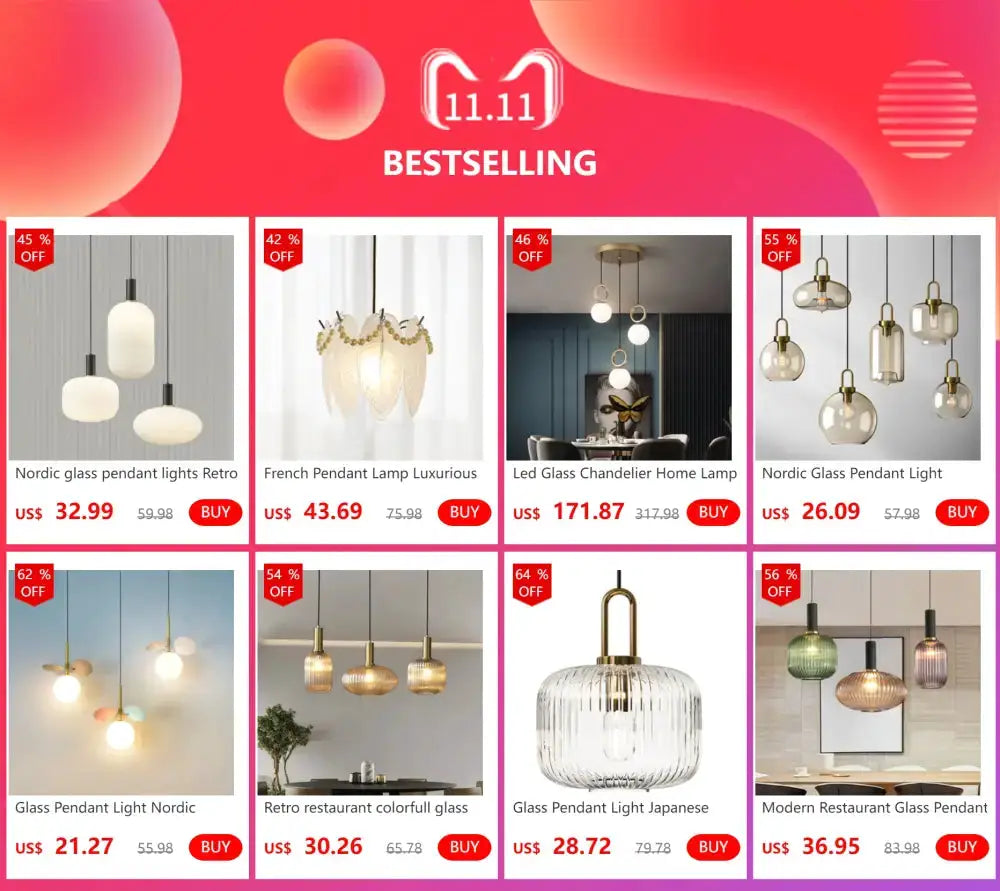 Decorbites modern smoked glass and brass pendant light set for kitchen 9-item grid on Tampa Home & Garden Store