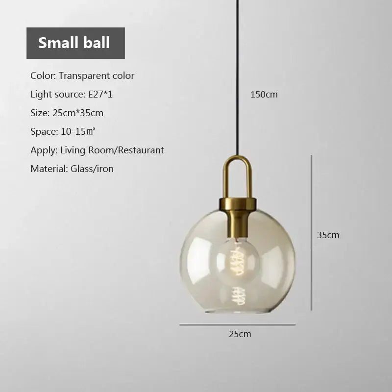 Pendant light smoked glass globe with brass hardware by Decorbites on Tampa Home & Garden Store