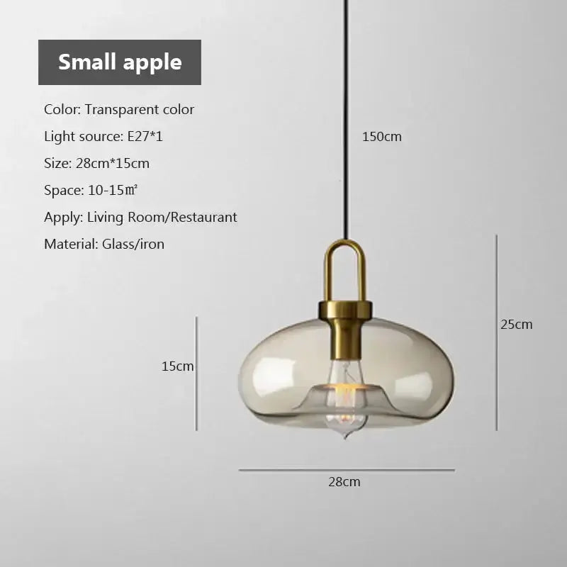 Modern smoked glass and brass pendant light by Decorbites, 28cm wide, E27 bulb compatible, kitchen/dining on Tampa Home & Garden Store