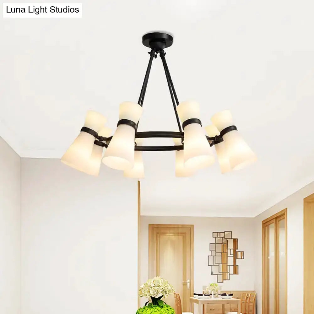 Modern black and gold wide-flare pendant chandelier by Decorbites for dining room on Tampa Home & Garden Store