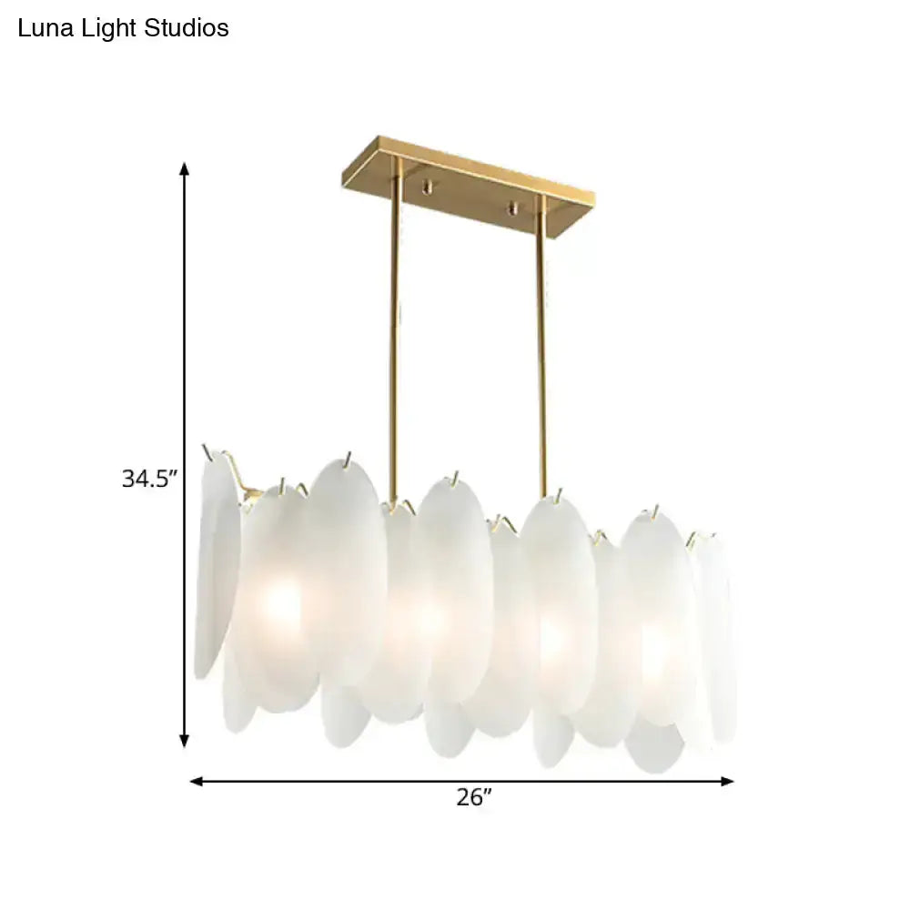 Modern gold milk glass petal ceiling light pendant for dining room, Decorbites on Tampa Home & Garden Store