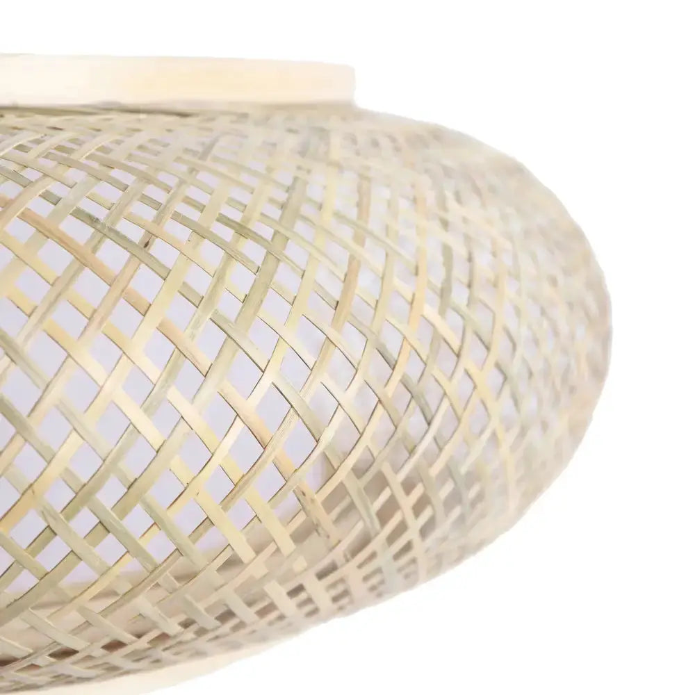 Decorbites rattan pendant light shade with bamboo texture for living room on Tampa Home & Garden Store