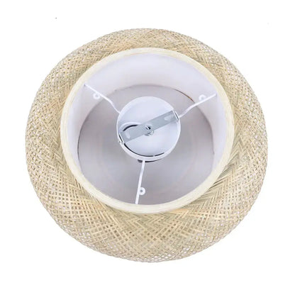 Modern rattan pendant light ceiling fan with bamboo texture by Decorbites for living room on Tampa Home & Garden Store