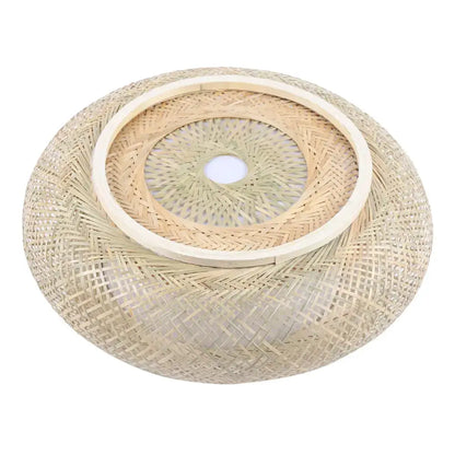 Modern rattan pendant light ceiling fan by Decorbites, natural bamboo texture on Tampa Home & Garden Store