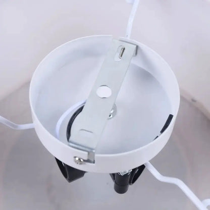 Modern rattan pendant ceiling fan canopy with white metal bracket Decorbites on Tampa Home & Garden Store