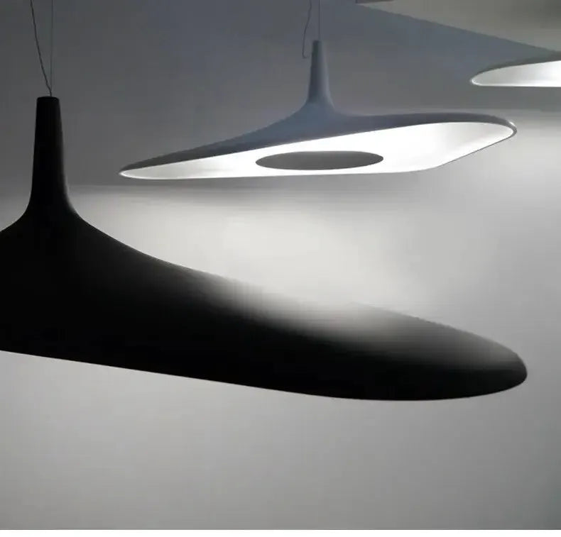 Modern Black Disc Pendant Lamp for Dining Room