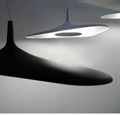 Modern Black Disc Pendant Lamp for Dining Room