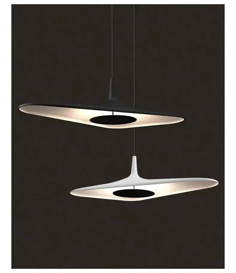 Modern Black Disc Pendant Lamp for Dining Room