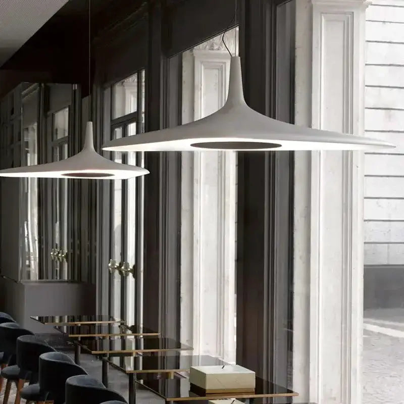 Modern Black Disc Pendant Lamp for Dining Room