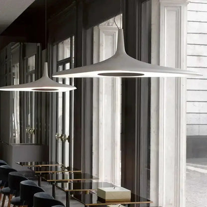 Modern Black Disc Pendant Lamp for Dining Room
