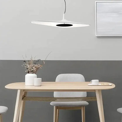 Modern Black Disc Pendant Lamp for Dining Room