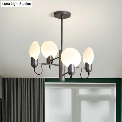 Silver oval ceiling light by Decorbites, five frosted globe bulbs, brushed nickel, flush mount on Tampa Home & Garden Store