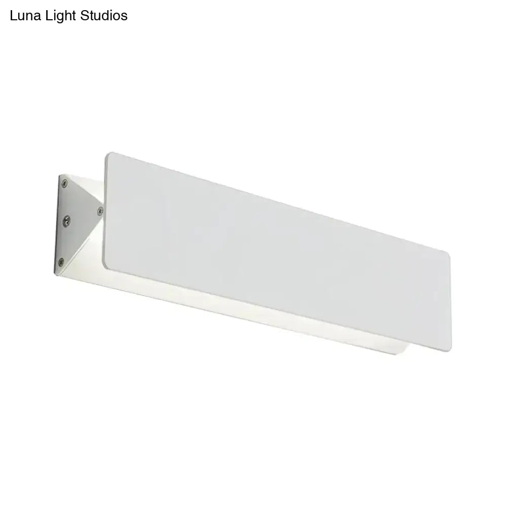 Decorbites white linear LED sconce with diffused panel wall mount on Tampa Home & Garden Store