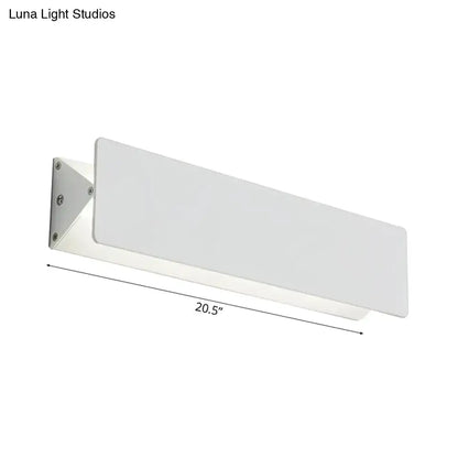 White Decorbites linear LED wall sconce, 20.5in length, sleek panel with mounting bracket on Tampa Home & Garden Store