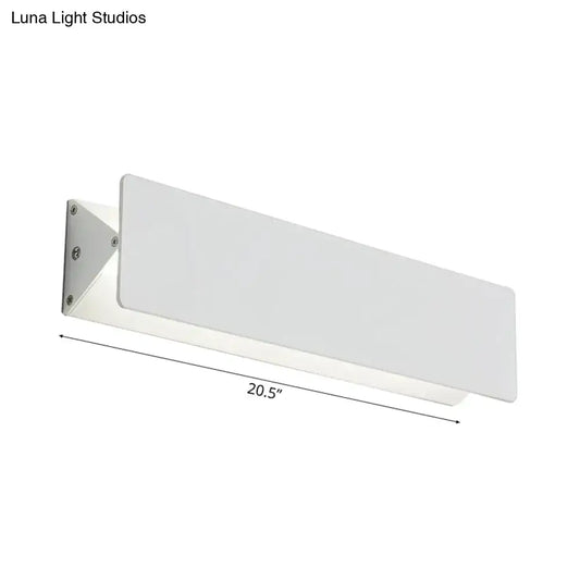 White Decorbites linear LED wall sconce, 20.5in length, sleek panel with mounting bracket on Tampa Home & Garden Store